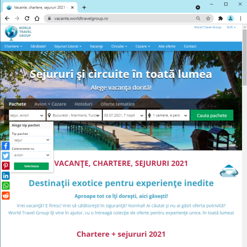 World Travel Group – Vacante, Chartere, Sejururi