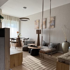 Stilul Japandi: cum arată un apartament de 2 camere amenajat în stil Japandi în Atria Urban Resort