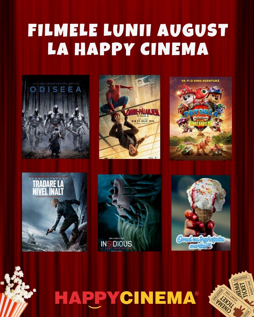 filmele lunii august 2026 la happy cinema colosseum
